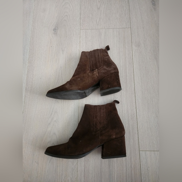 Little Burgundy suede ankle boots - Picture 1 of 4